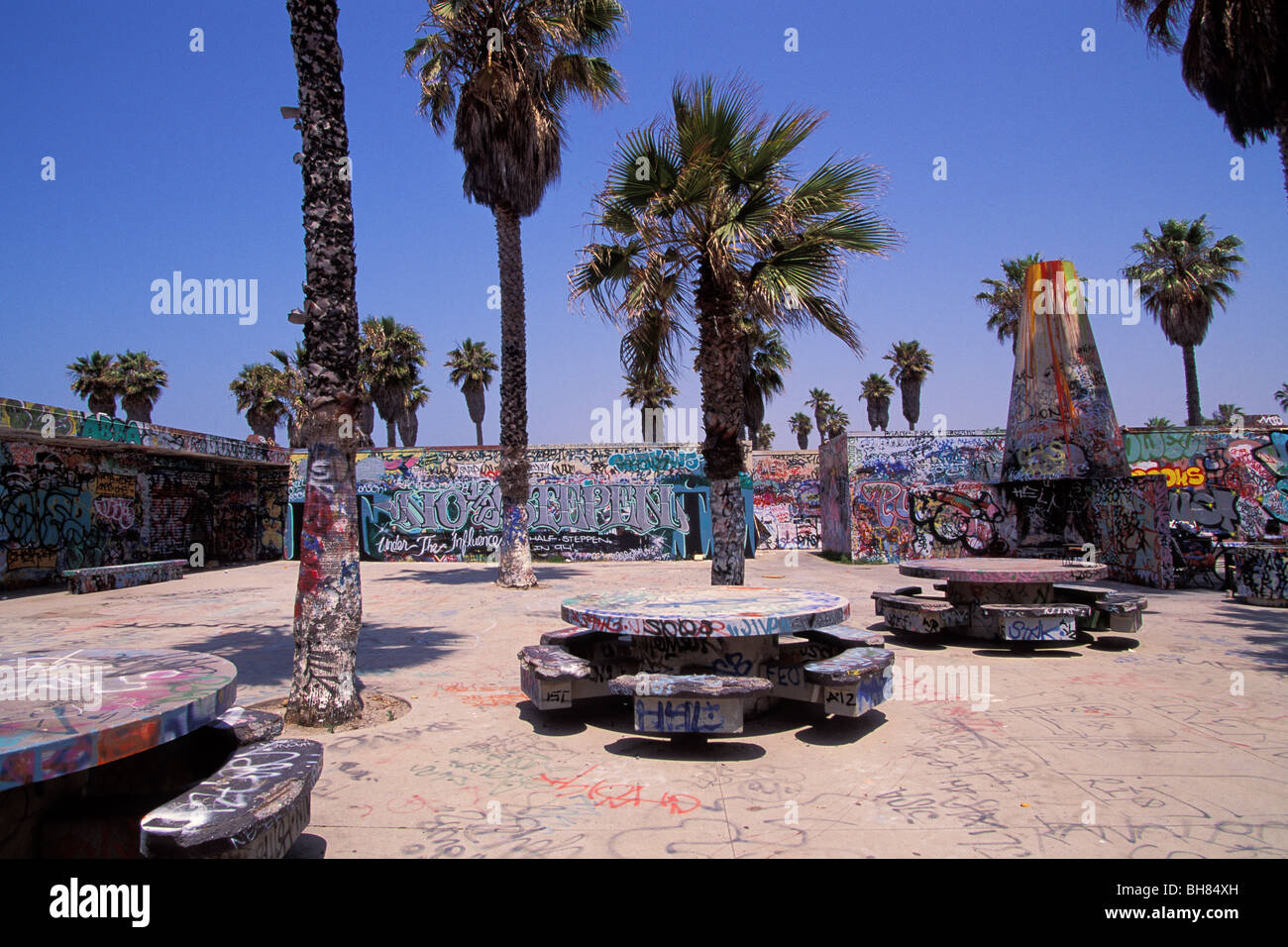 Gang Murals Venice Beach, Los Angeles, California Stock Photo