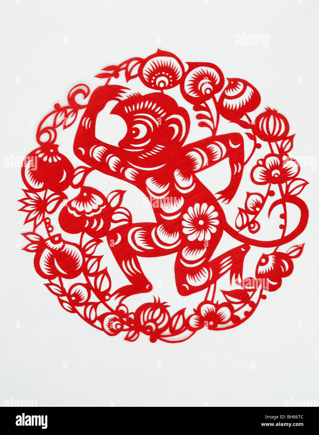 Red paper cutting Stock Photo - Alamy