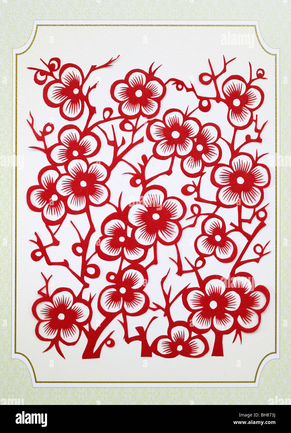 Red paper cutting Stock Photo - Alamy