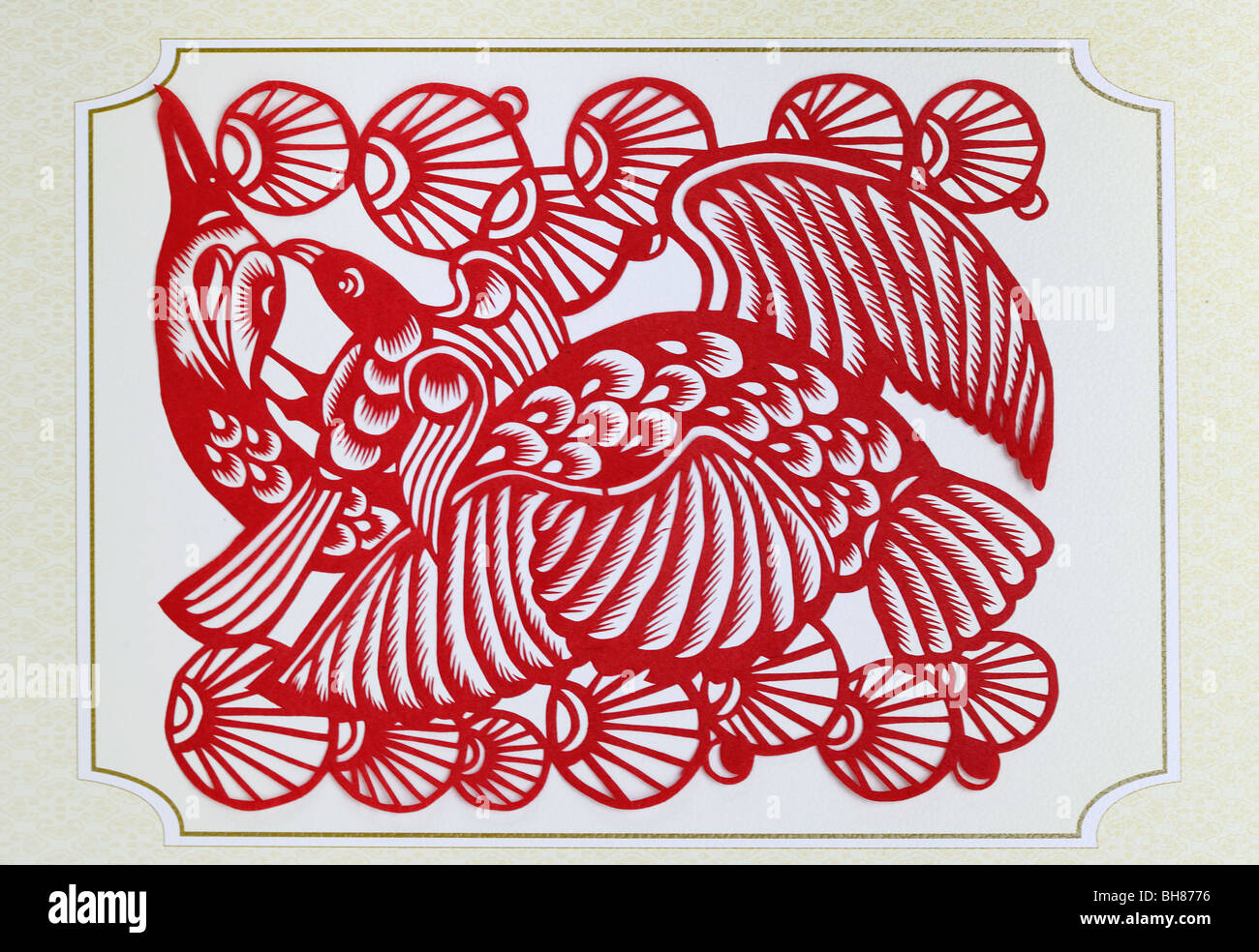 Red paper cutting Stock Photo - Alamy