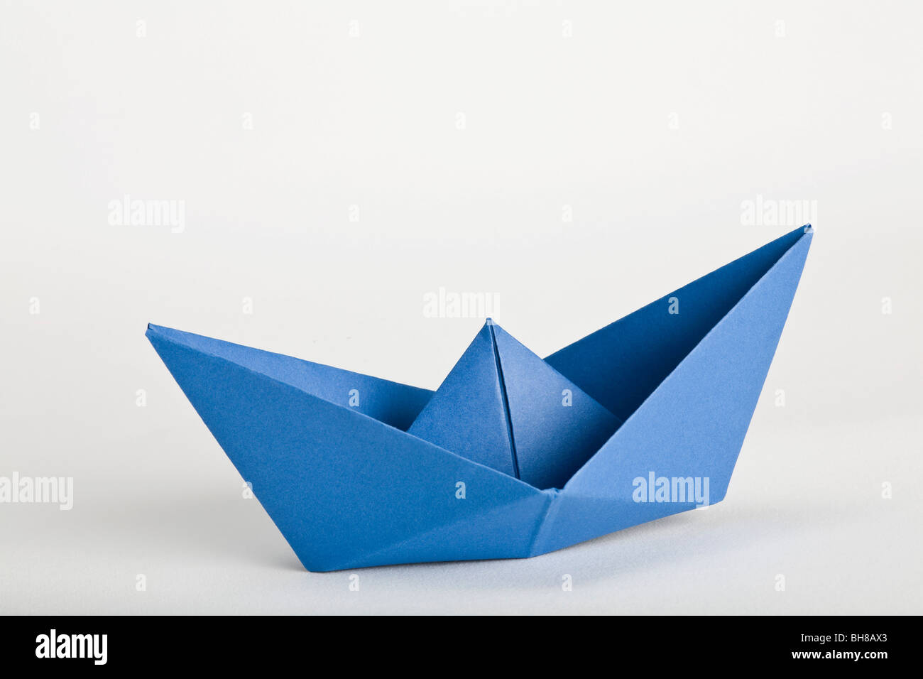 An origami boat Stock Photo
