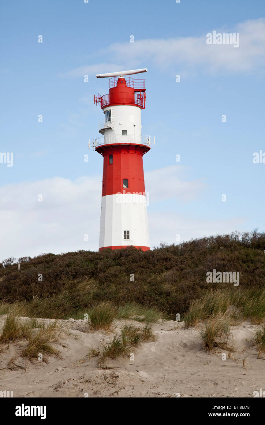 A lighthouse, Borkum, East Frisia, East Frisian Islands, Lower Saxony, Germany Stock Photo