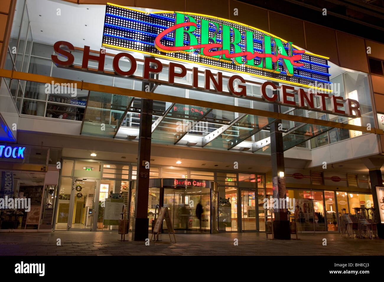 Entrance Berlin Shopping centre Berlin Germany Stock Photo