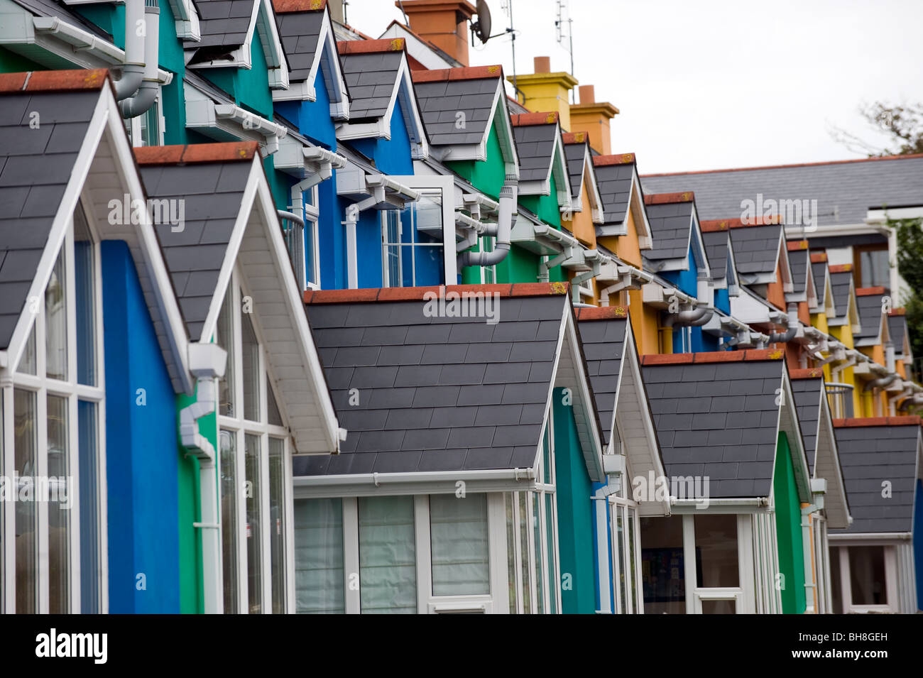 Colourful housing in Baltimore, County Cork, Ireland Stock Photo Alamy