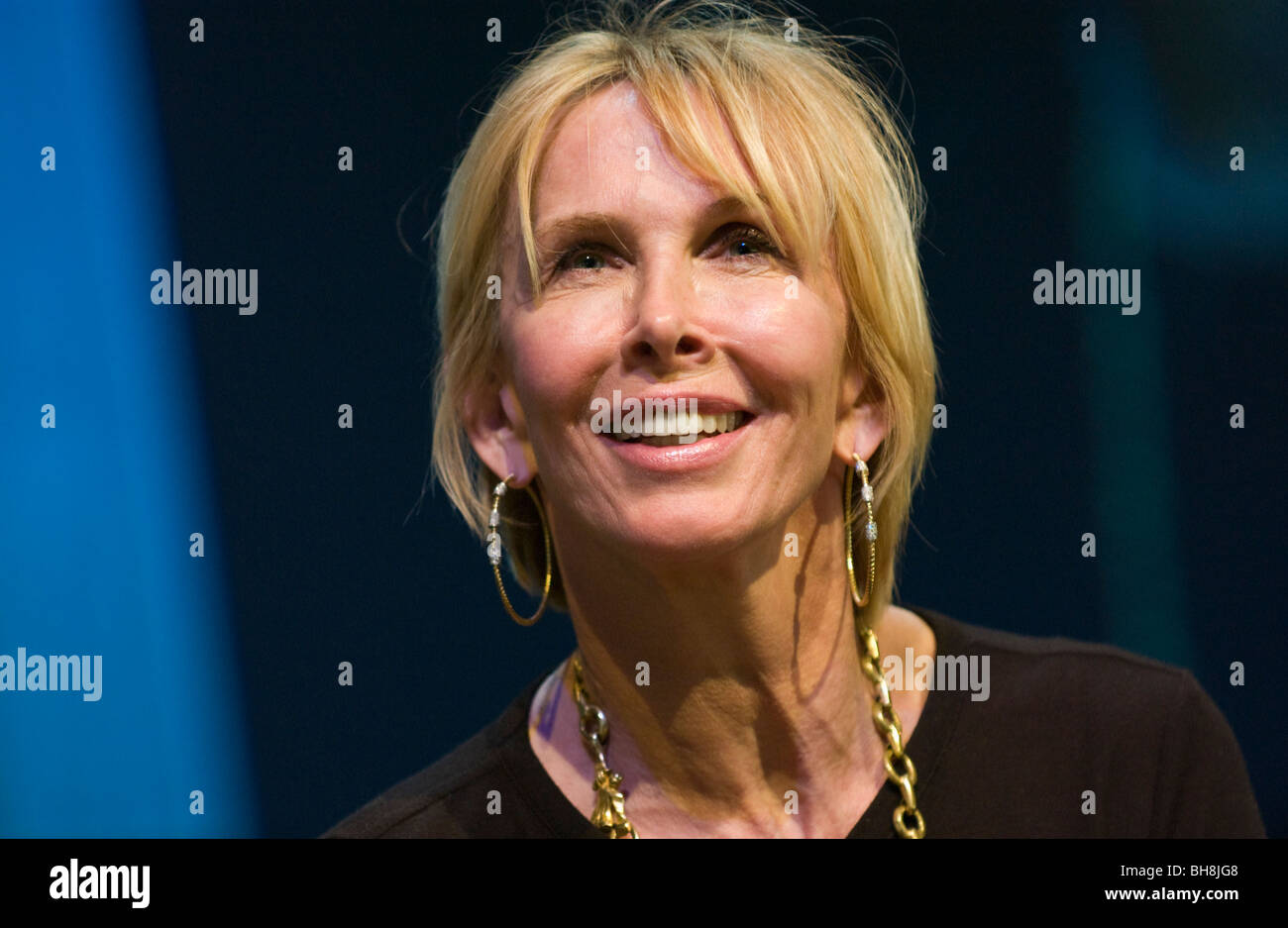 Trudie Styler actress and film producer pictured at Hay Festival 2009. Stock Photo
