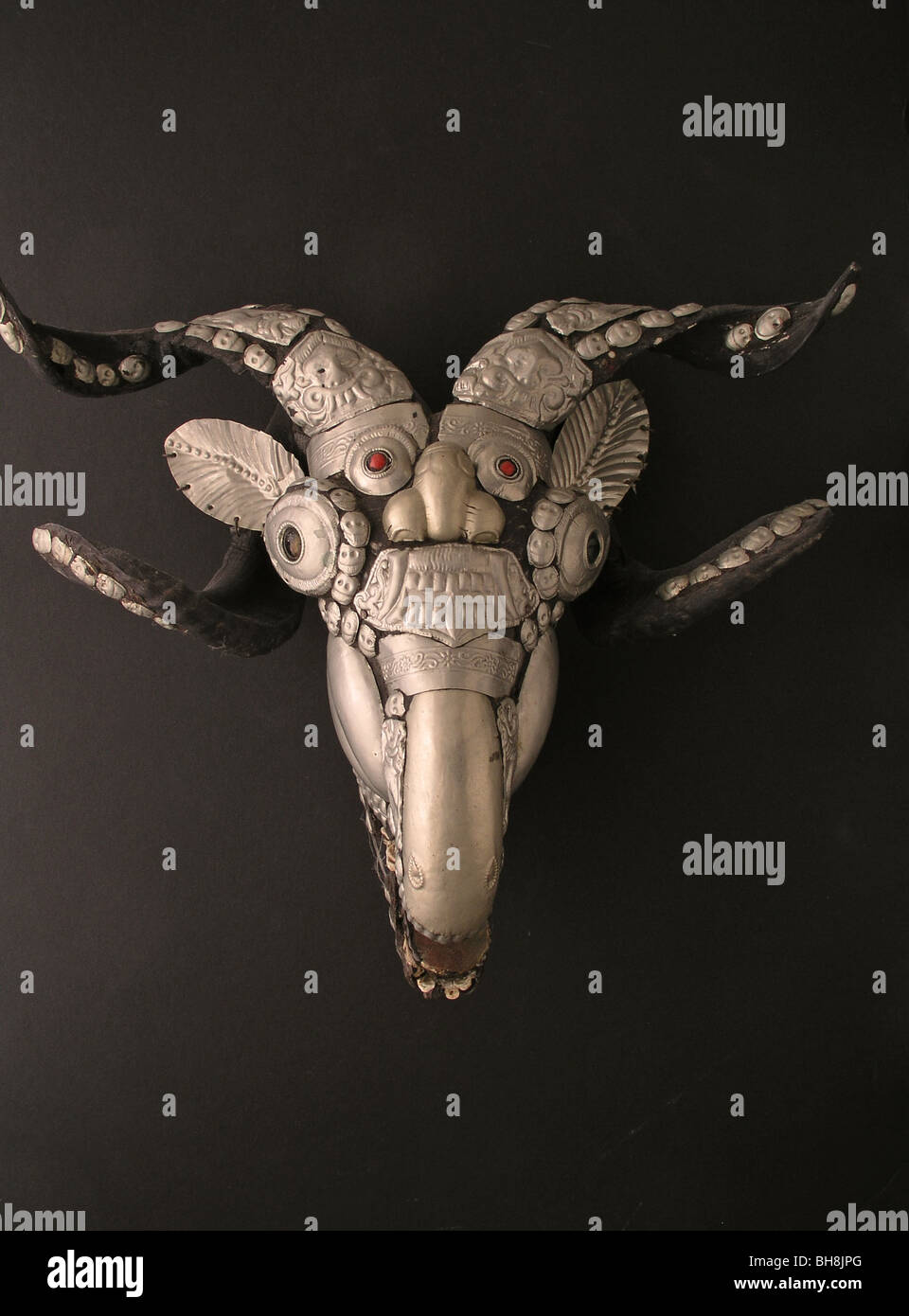 goat-metal-mask-stock-photo-alamy