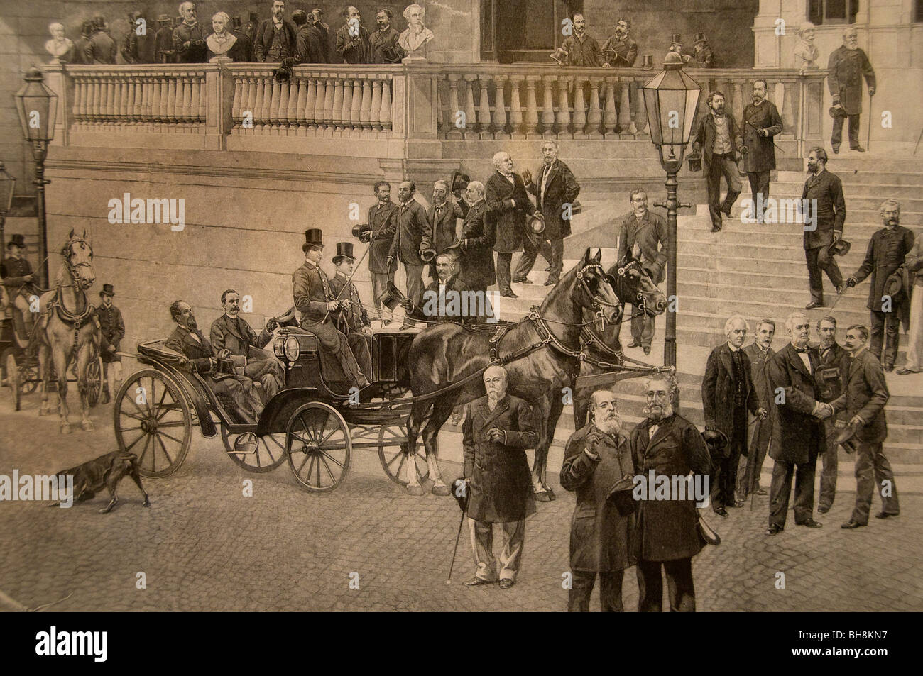 Buenos Aires Argentina Old Picture horse cart city Stock Photo