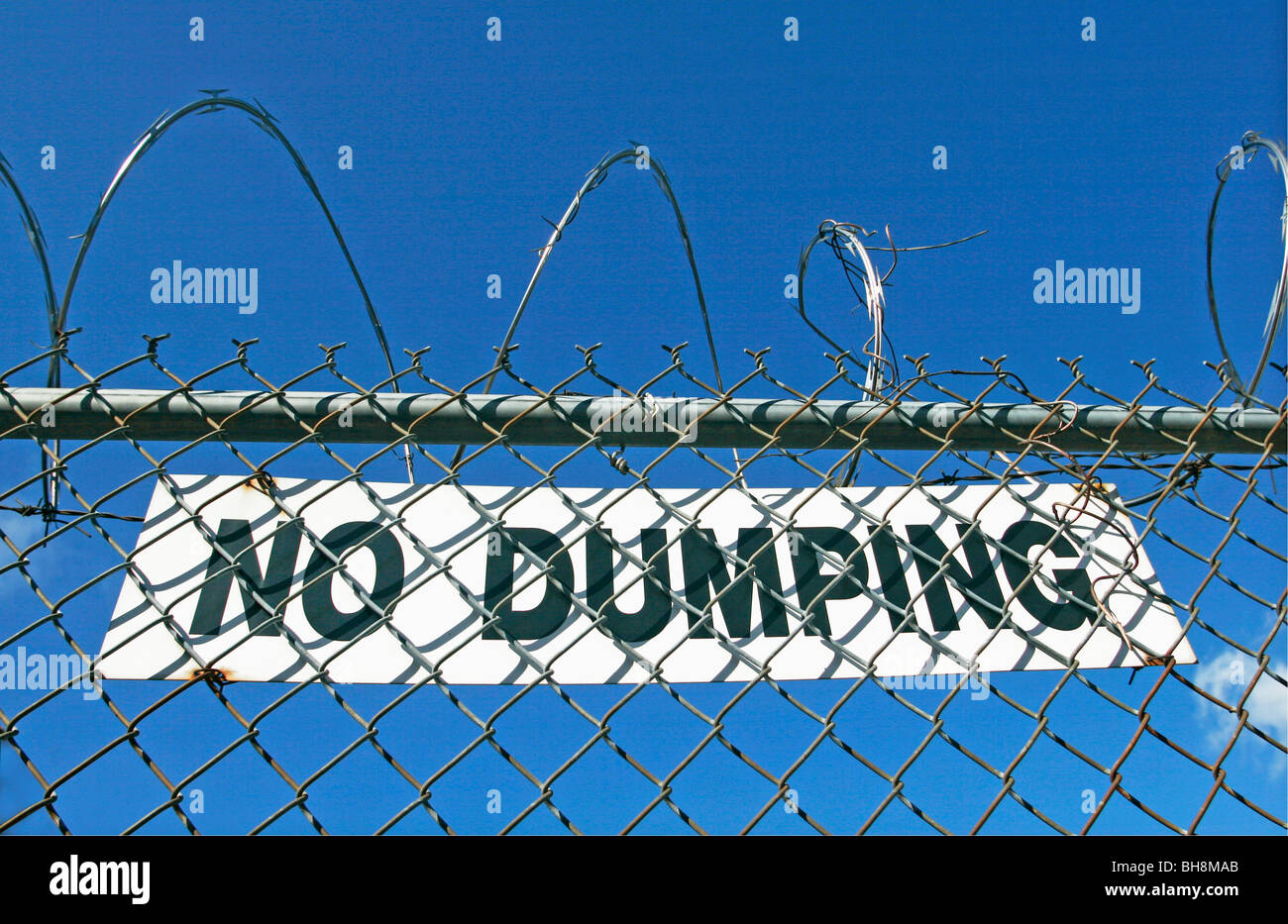 no dumping sign Stock Photo