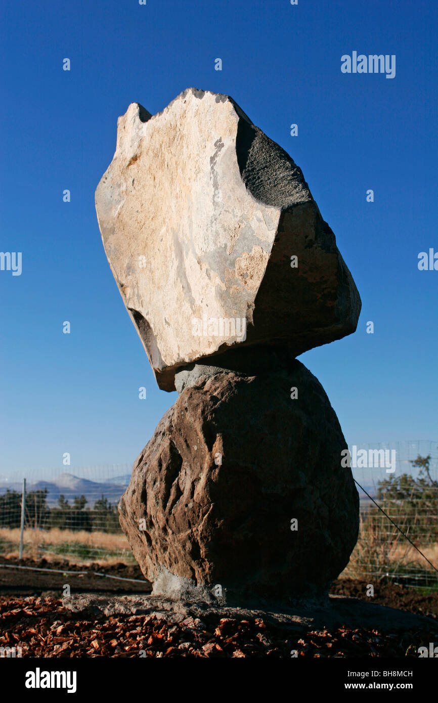 stone garden sculpture Stock Photo Alamy