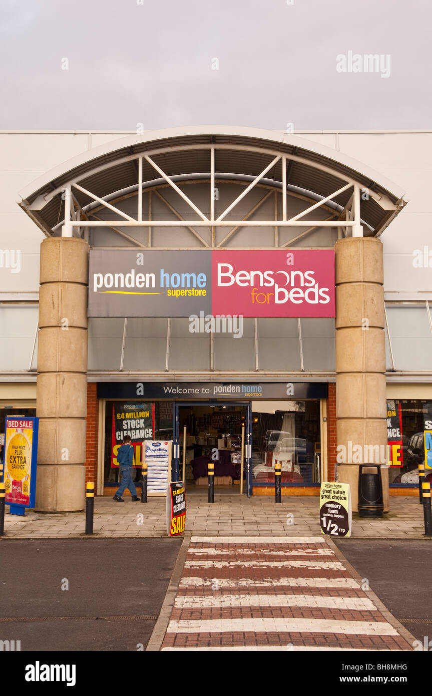 The Ponden home superstore and Bensons for beds shop store in Norwich