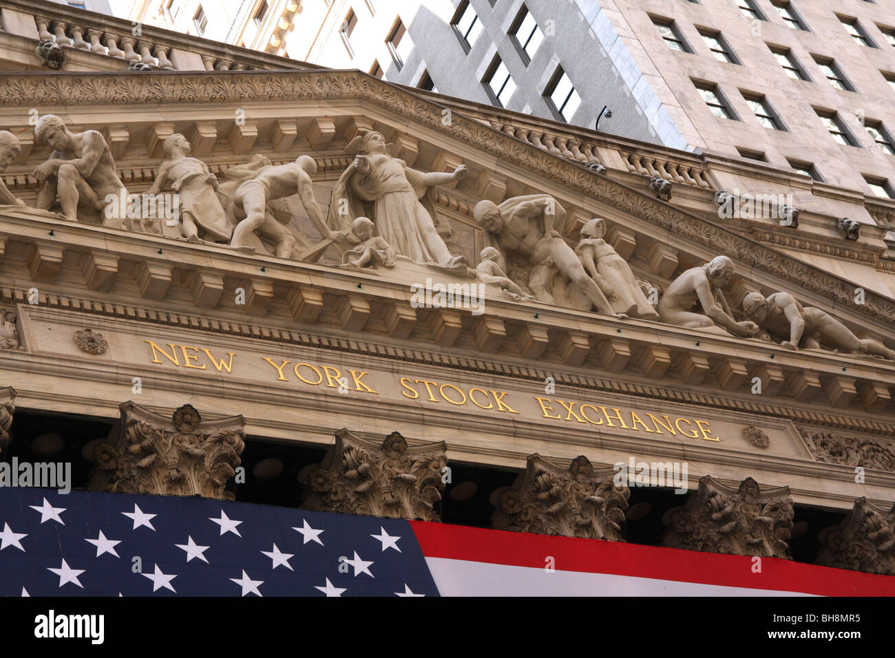 The New York Stock Exchange or The Big Board. Stock Photo