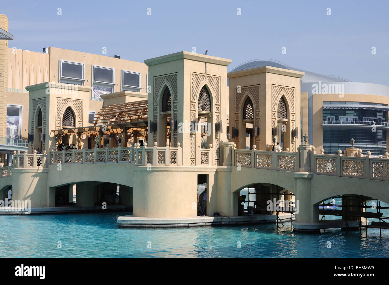 Bridge at the Dubai Mall, Dubai United Arab Emirates Stock Photo