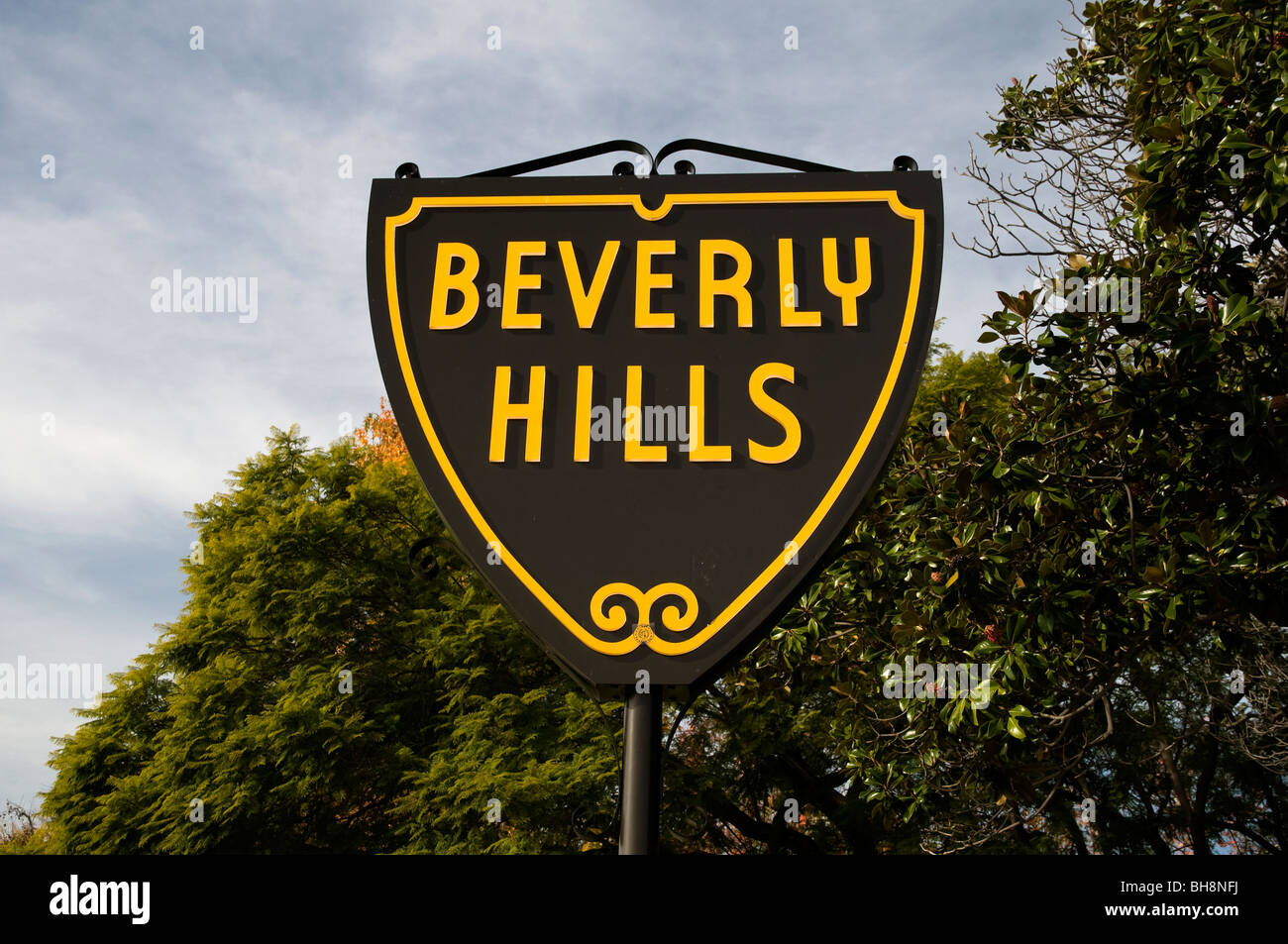 Beverly Hills street sign, Beverly Hills, Los Angeles, California, USA
