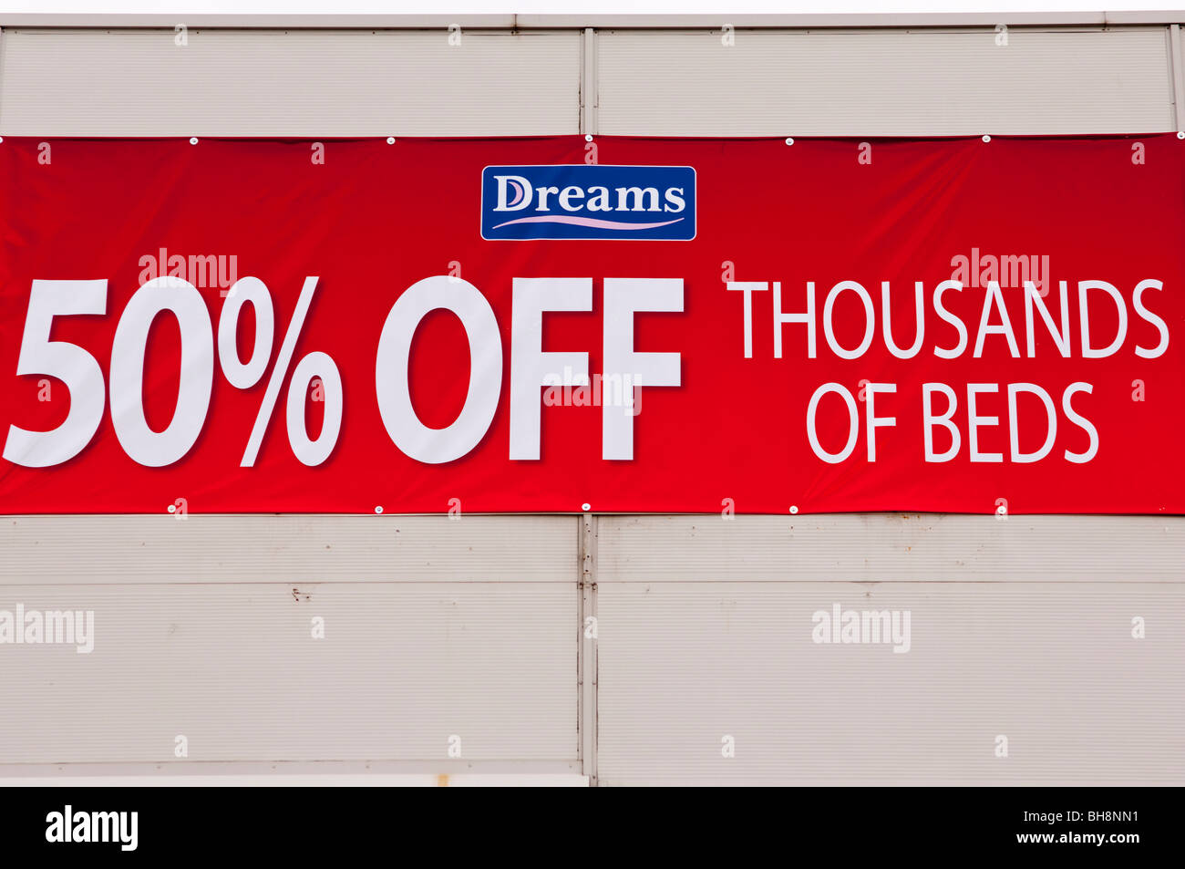 The Dreams bed specialist shop store sign in Norwich , Norfolk
