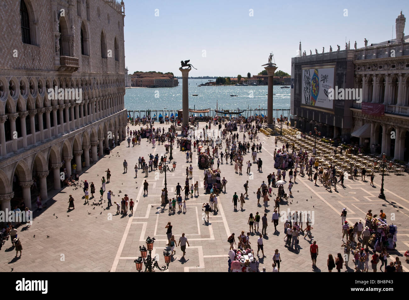 View of St. Marks Square and the Ducale Palace Stock Photo