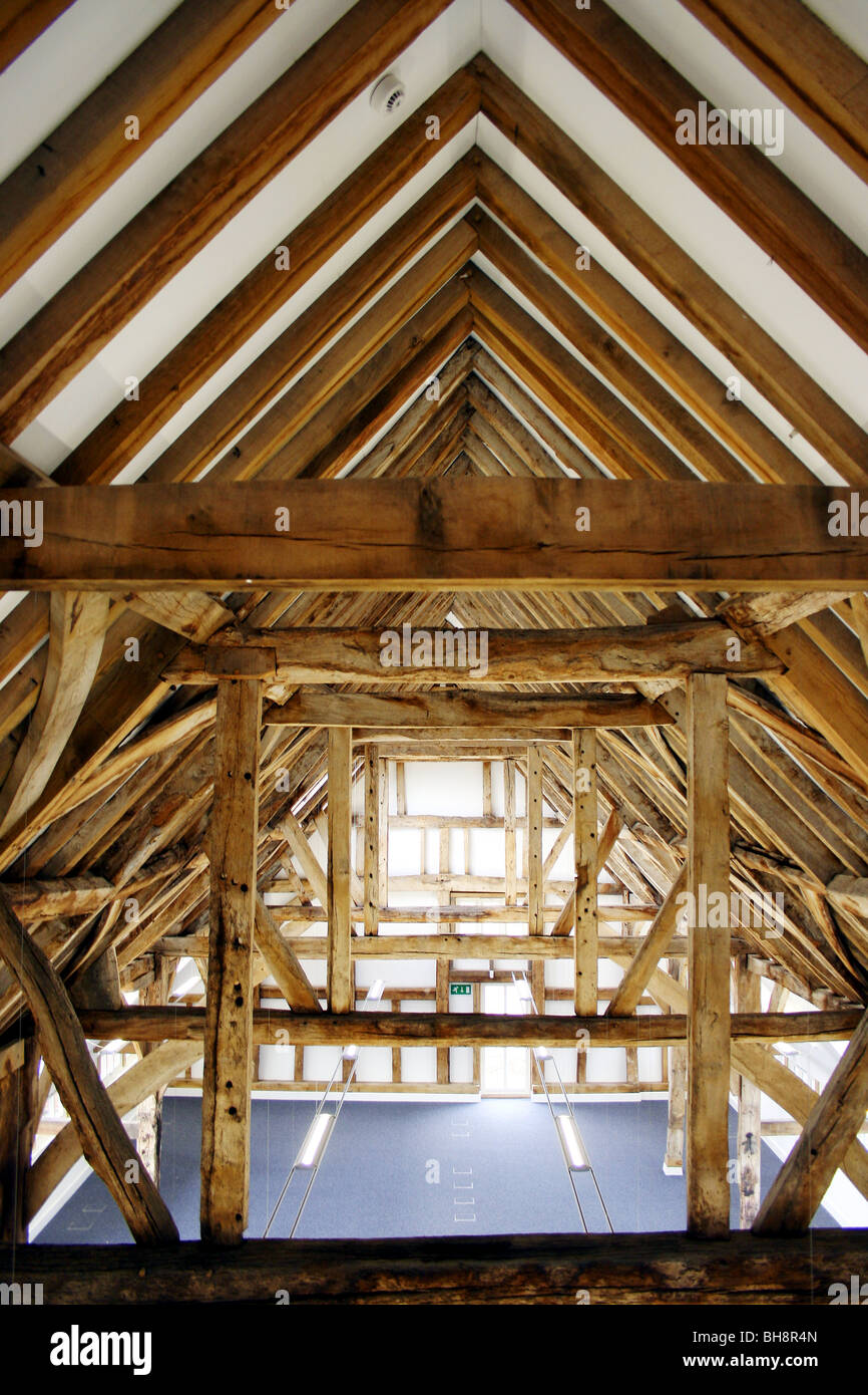 old Barn renovation with traditional oak beams and modern elements