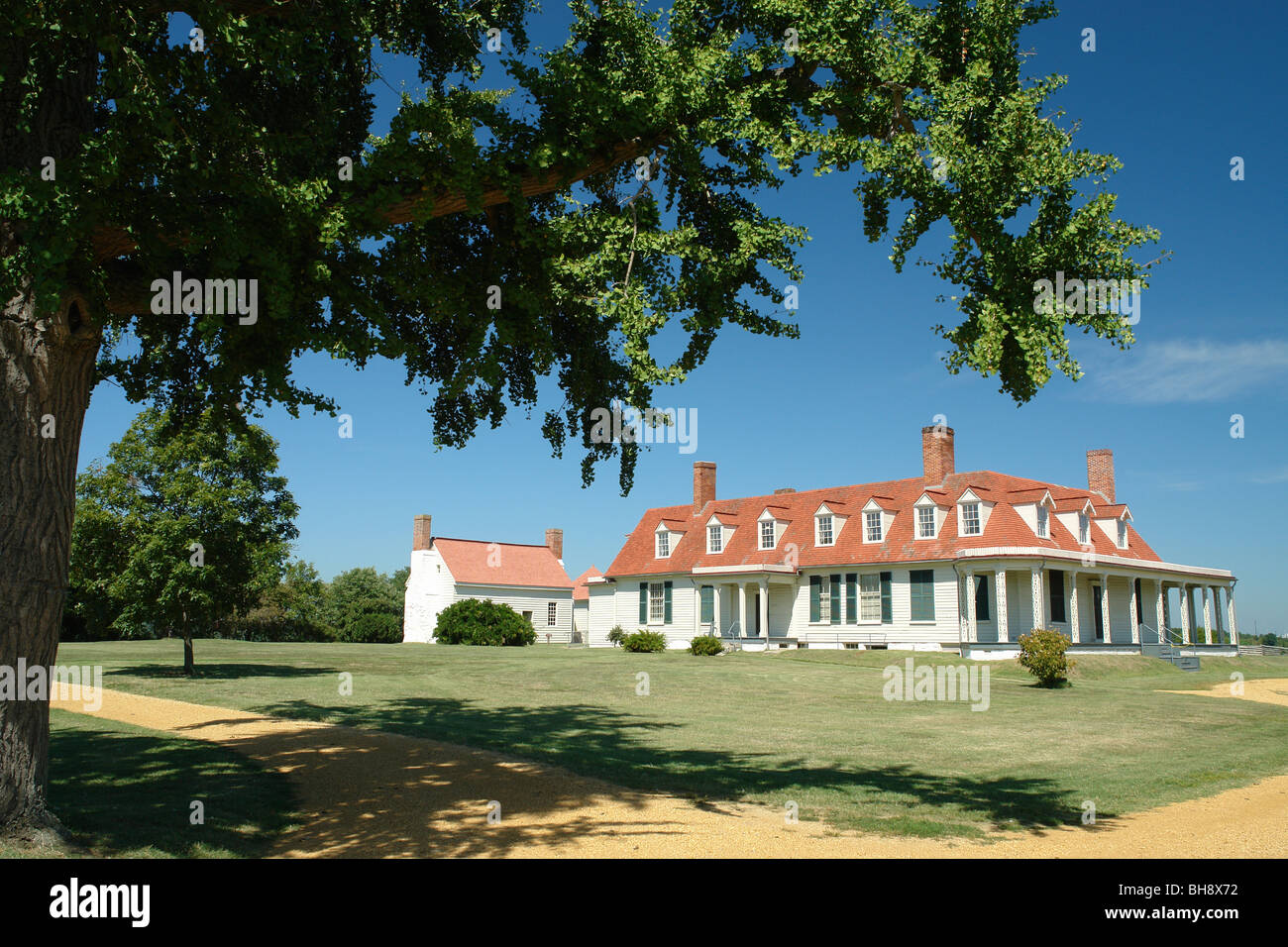 AJD64157, Hopewell, VA, Virginia, Grant's Headquarters at City Point, 1763 plantation house, Petersburg National Battlefield Stock Photo