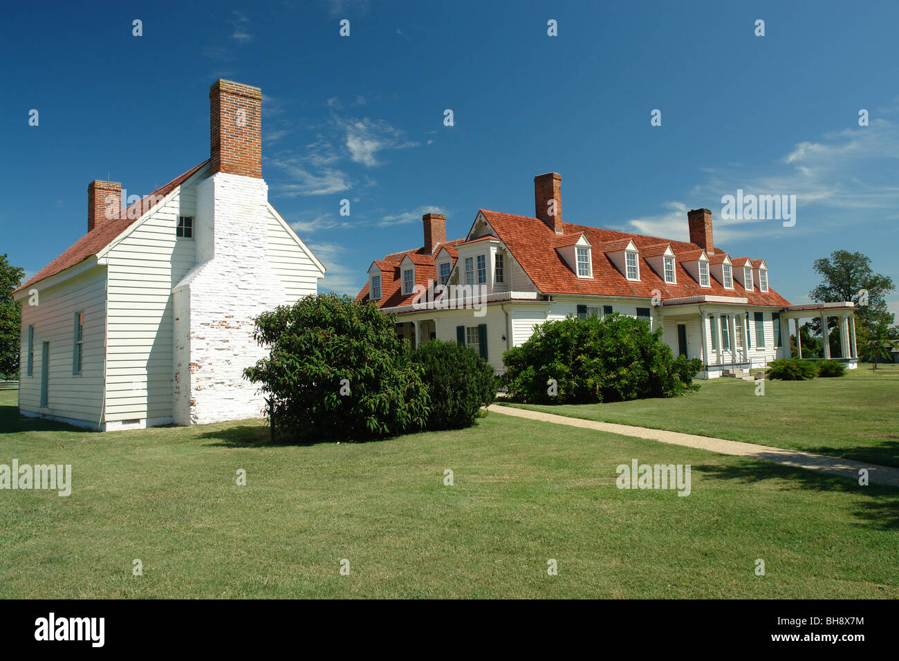 AJD64160, Hopewell, VA, Virginia, Grant's Headquarters at City Point, 1763 plantation house, Petersburg National Battlefield Stock Photo