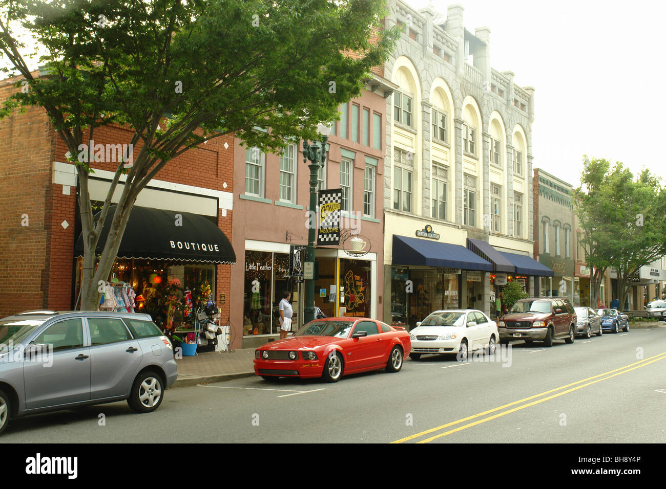 AJD64328, Albemarle, NC, North Carolina, downtown, main street Stock Photo Alamy