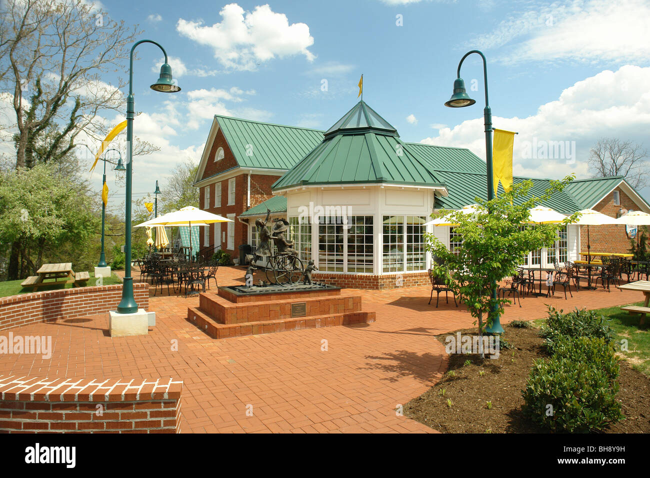 AJD64360, Abingdon, VA, Virginia, downtown, Barter Theatre Cafe Stock