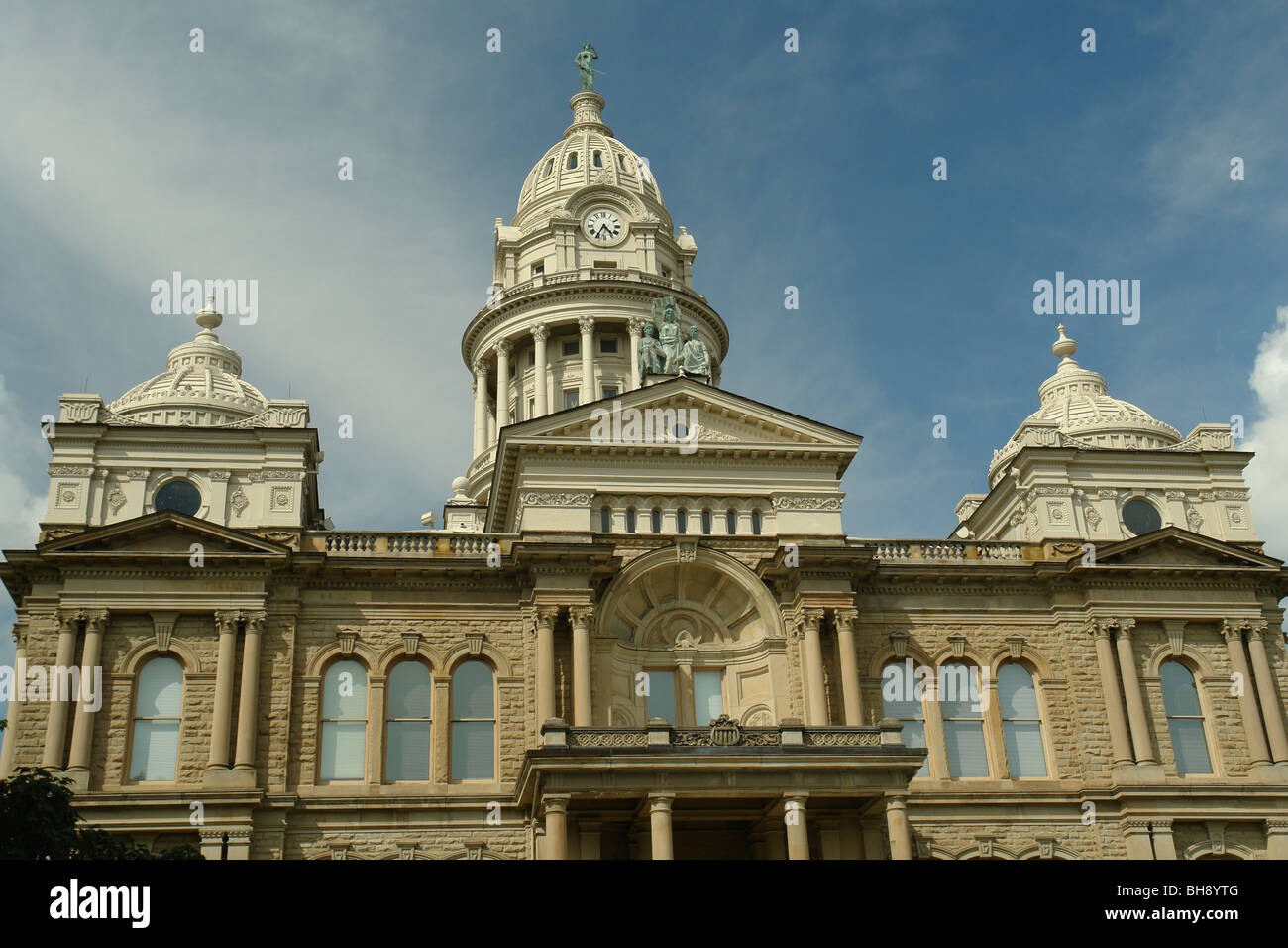 AJD64927, Troy, OH, Ohio, Downtown, Miami County Courthouse Stock Photo