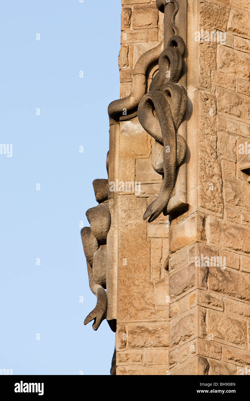 Detail at Cathedrale La Sagrada Familia of Architect Antoni Gaudi, Barcelona, Catalonia, Spain Stock Photo