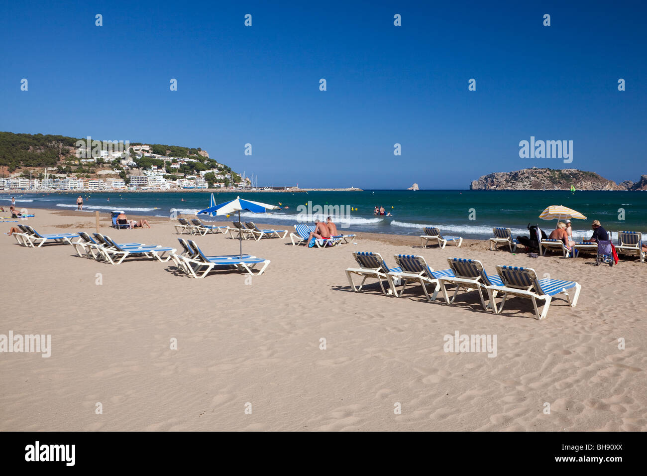 Beach of Estartit, Costa Brava, Catalonia, Spain Stock Photo