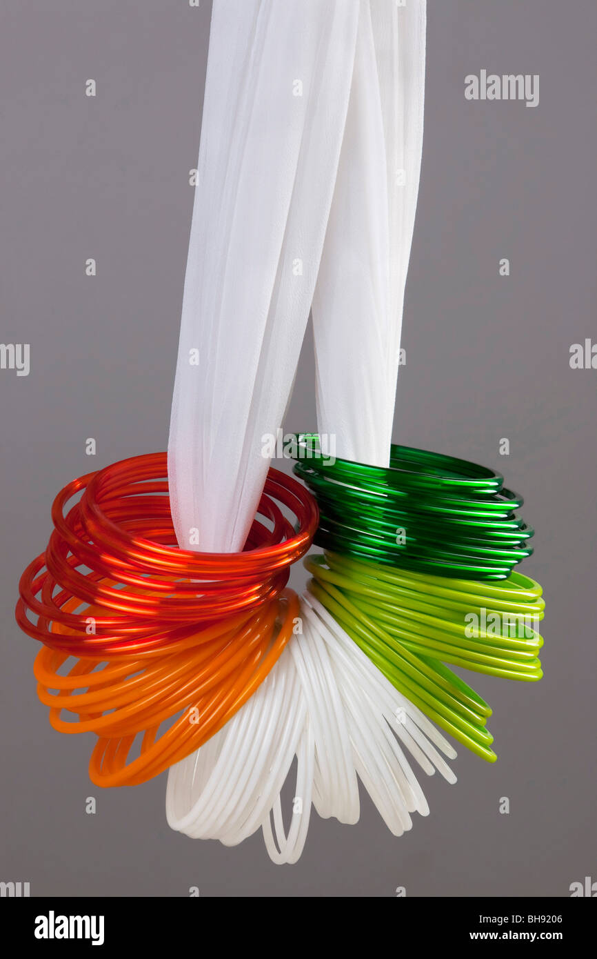 Different coloured bangles Stock Photo - Alamy