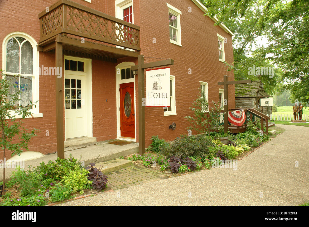 AJD65181, Nauvoo, IL, Illinois, Historic Nauvoo, Woodruff Hotel Stock