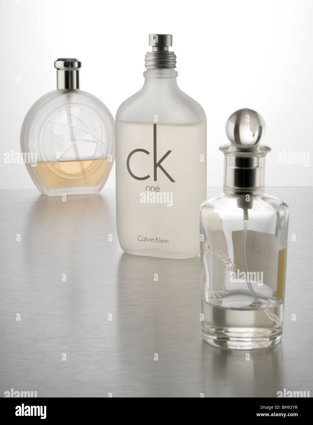Kalvin Klein ONE Fragrance on clean reflective background. Stock Photo
