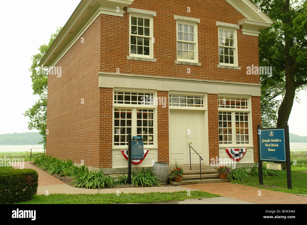 AJD65212, Nauvoo, IL, Illinois, Historic Nauvoo, Joseph Smith Historic Site, Joseph Smith's Red Brick Store Stock Photo