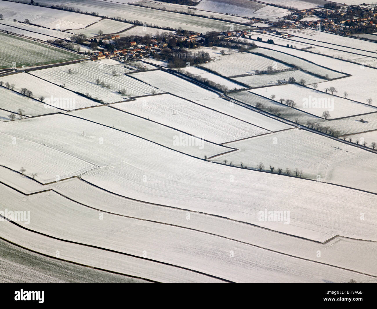 Outside of Kirbymoorside, North Yorks Moors, Snow covered,  North Yorkshire, Northern England Stock Photo