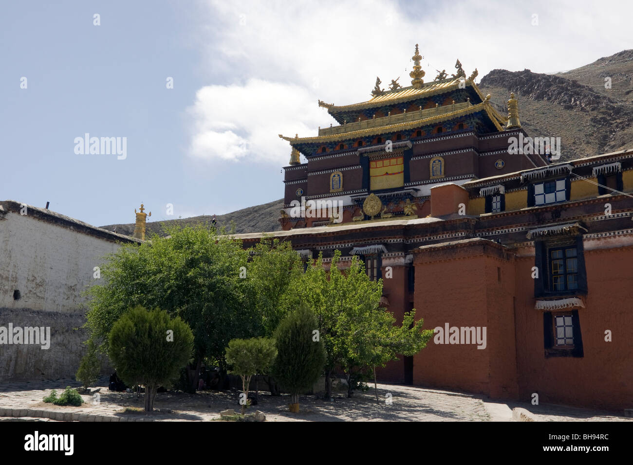temple at gelugpa monastery tashilhunpo shigatse tibet Stock Photo