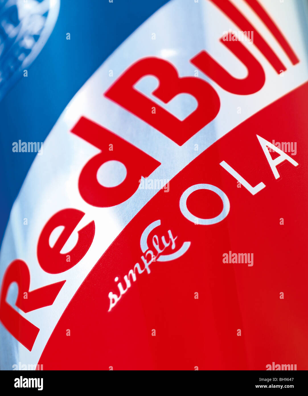 Aluminium red Bull Drinks Can Stock Photo