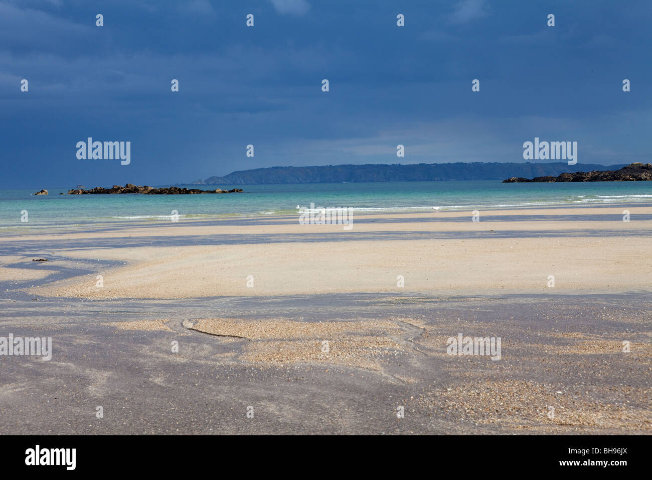 Shell beach Herm Island Stock Photo