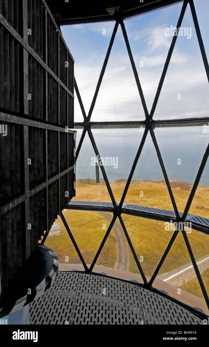 View from the Mull of Galloway lighthouse in Dumfries and Galloway south west Scotland UK built in 1830 by Robert Stevenson Stock Photo