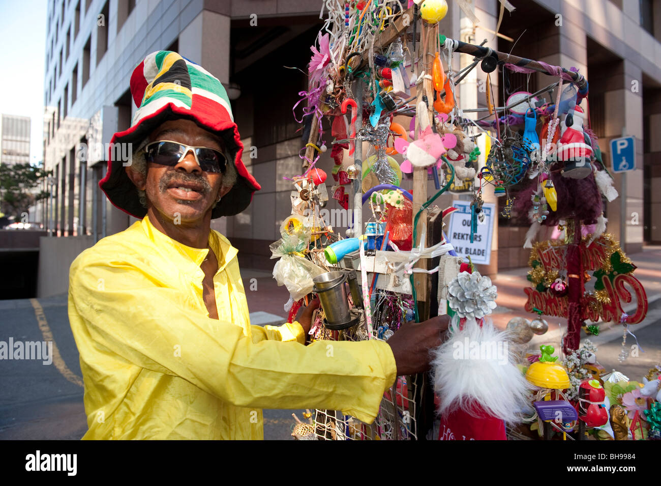 Street vendor FIFA World Cup 2010 Cape Town South Africa Stock Photo