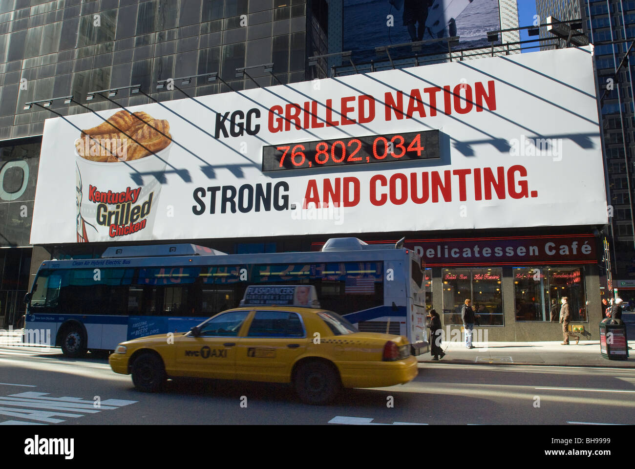 A billboard for Kentucky Fried Chicken's new grilled chicken product in