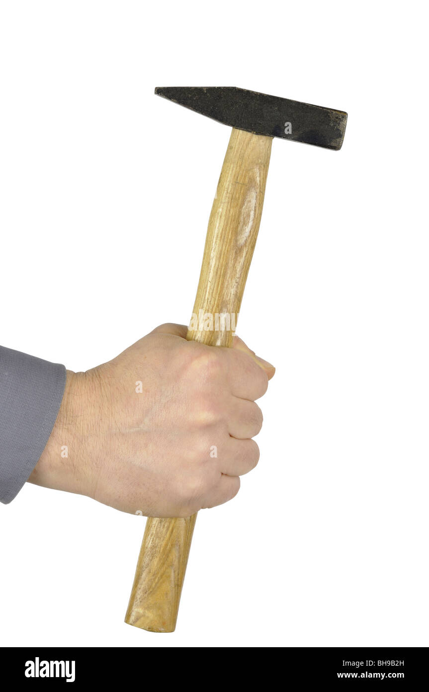 Hand with Hammer Stock Photo Alamy