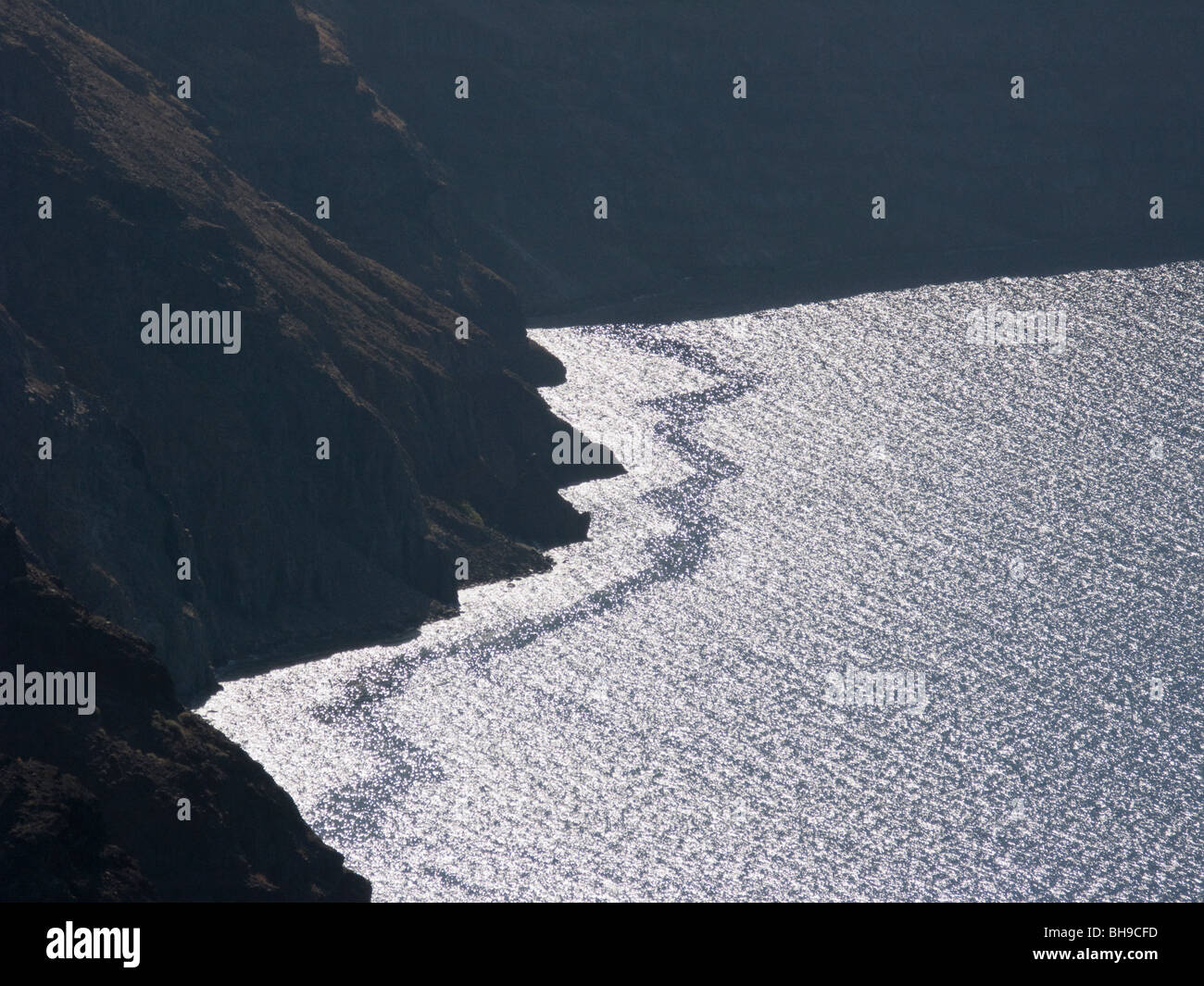 Ocean current in caldera at Santorini,Greece Stock Photo Alamy