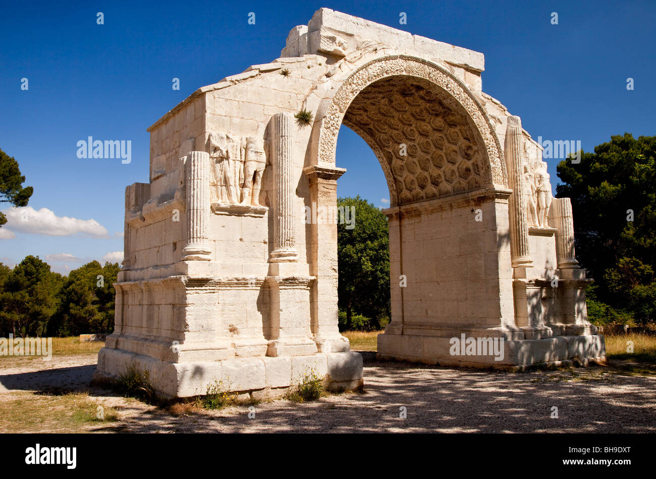 Ancient Roman Trophies at Glanum near Saint Remy de-Provence France Stock Photo