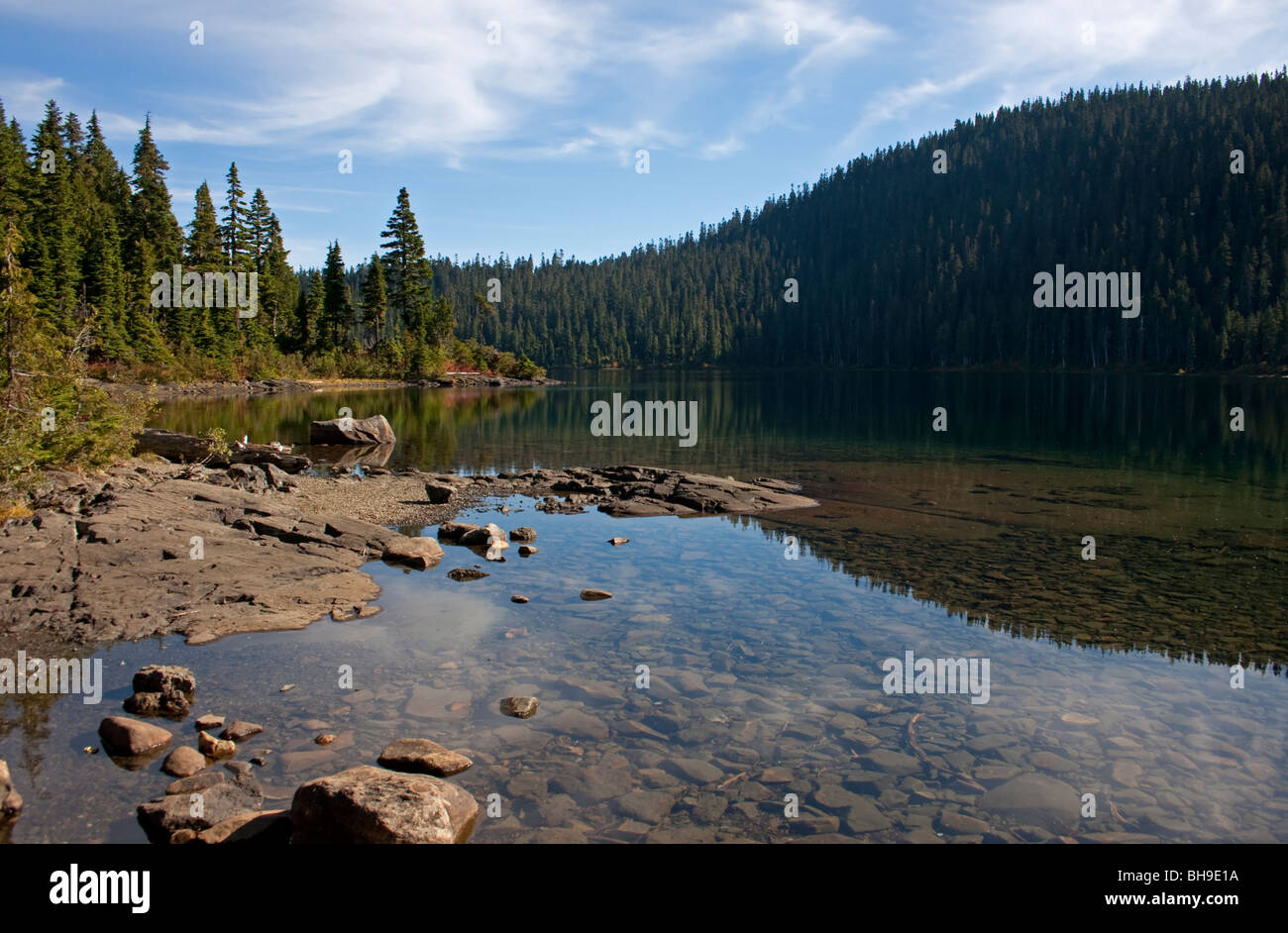 Lake Helen Mackenzie at the Forbidden Plateau Strathcona Park Vancouver Island BC Canada in