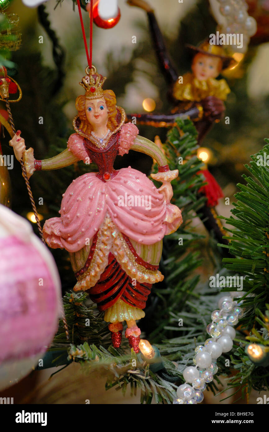 Victorian Queen with scepter Christmas ornament. Stock Photo