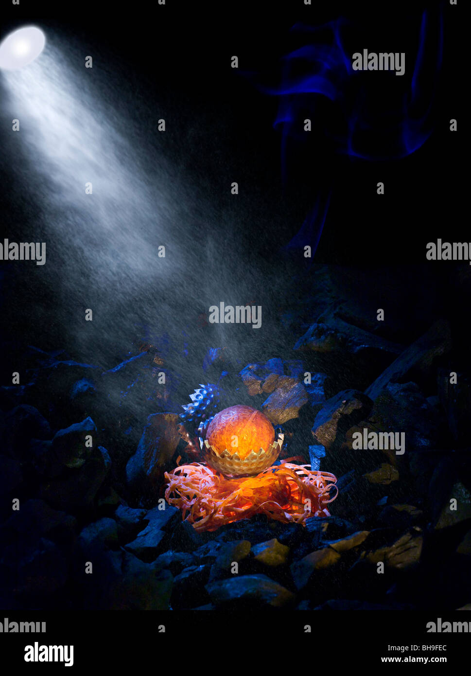 golf ball hatching egg like on nest Stock Photo Alamy