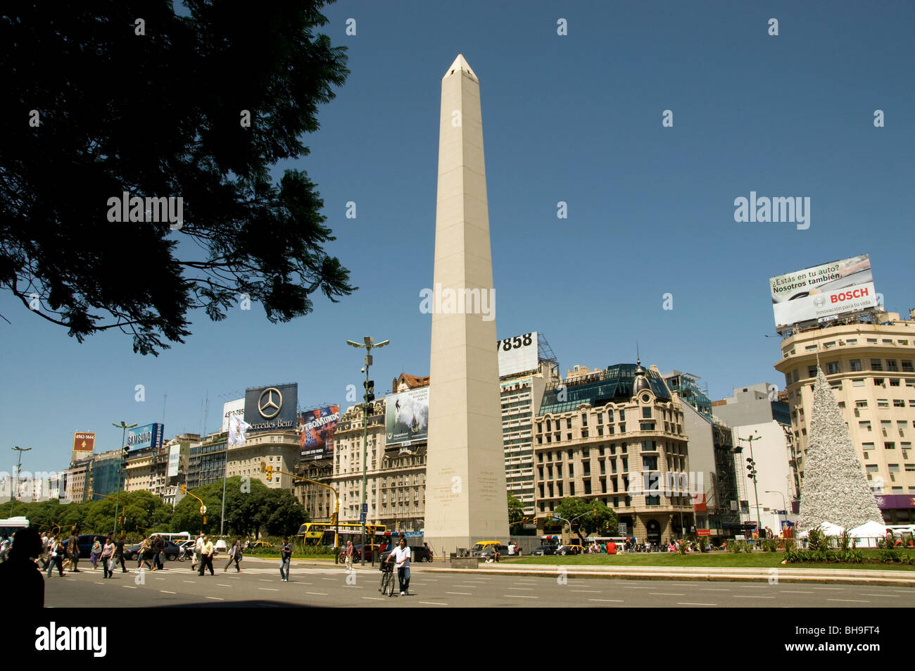 Buenos Aires Avenida 9 de Julio avenue Argentina Stock Photo