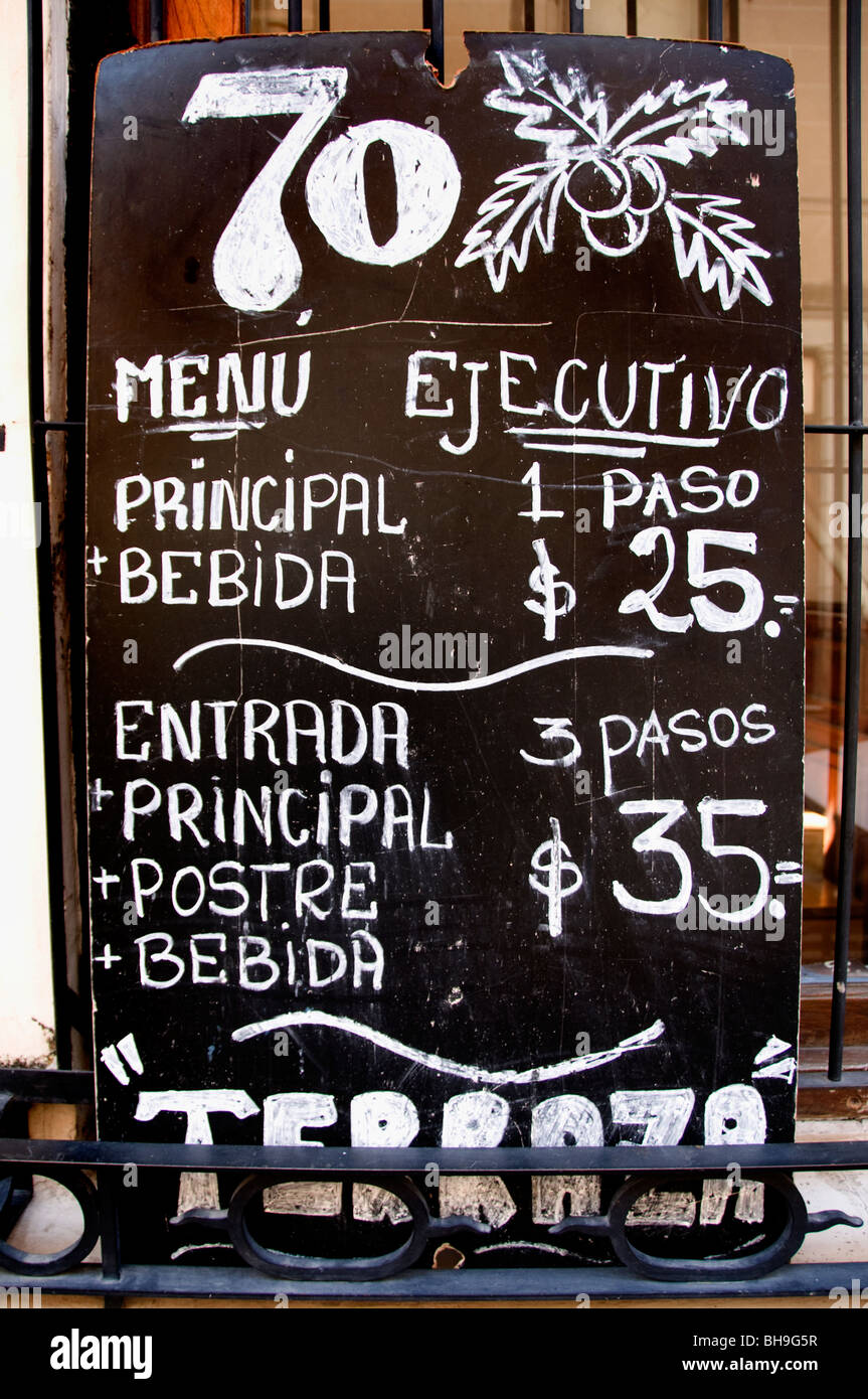 Parrilada Menu Restaurant Buenos Aires Argentina Town City Stock Photo