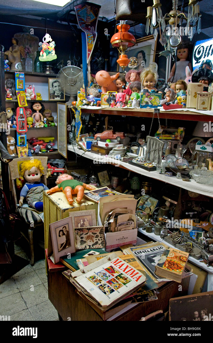 Buenos Aires Argentina San Telmo Antique shop Flea Market Stock Photo