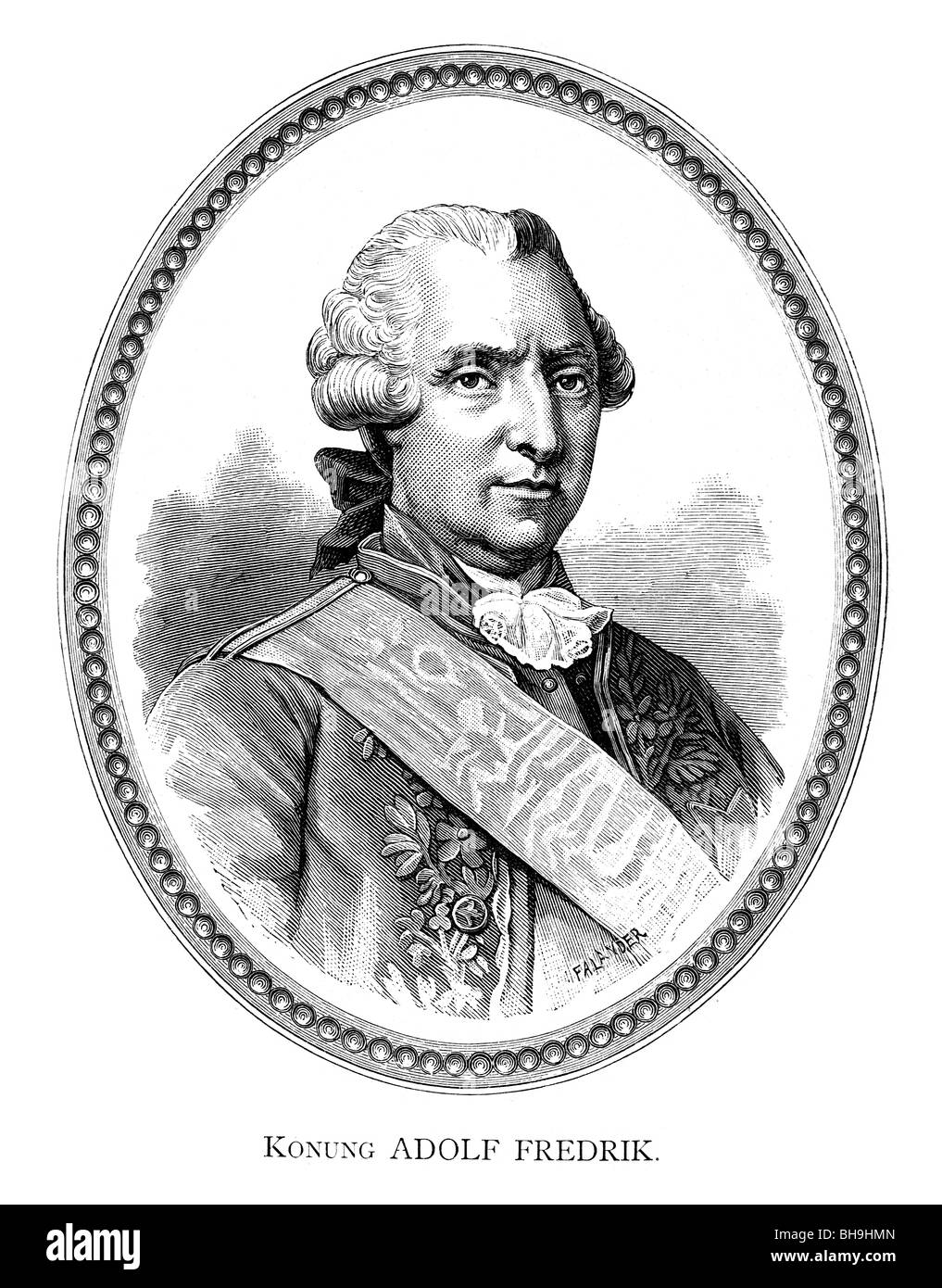 Adolf Frederick or Adolph Frederick was King of Sweden from 1751 until his death. Stock Photo