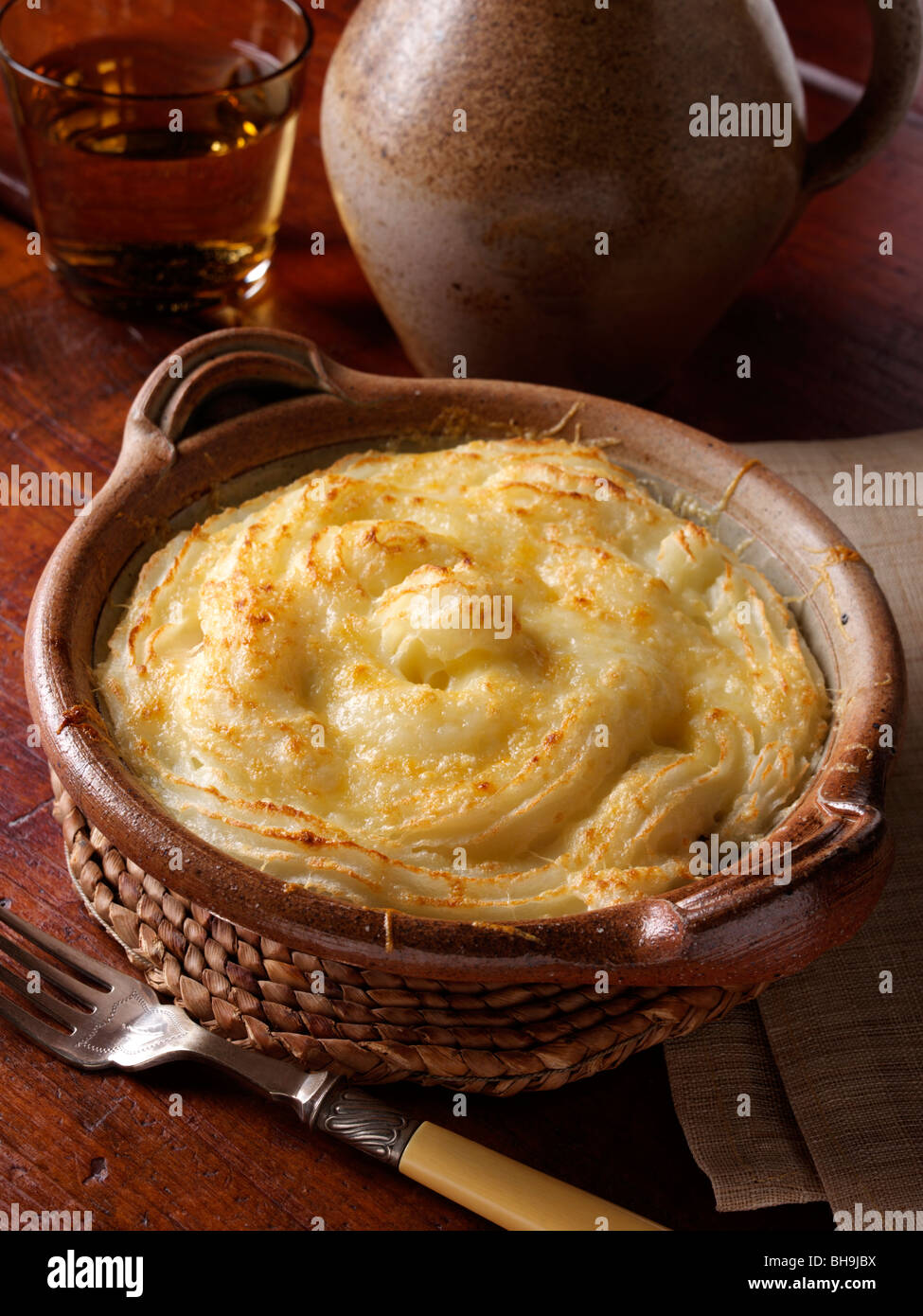 Individual fish pie seafood main meals Stock Photo Alamy