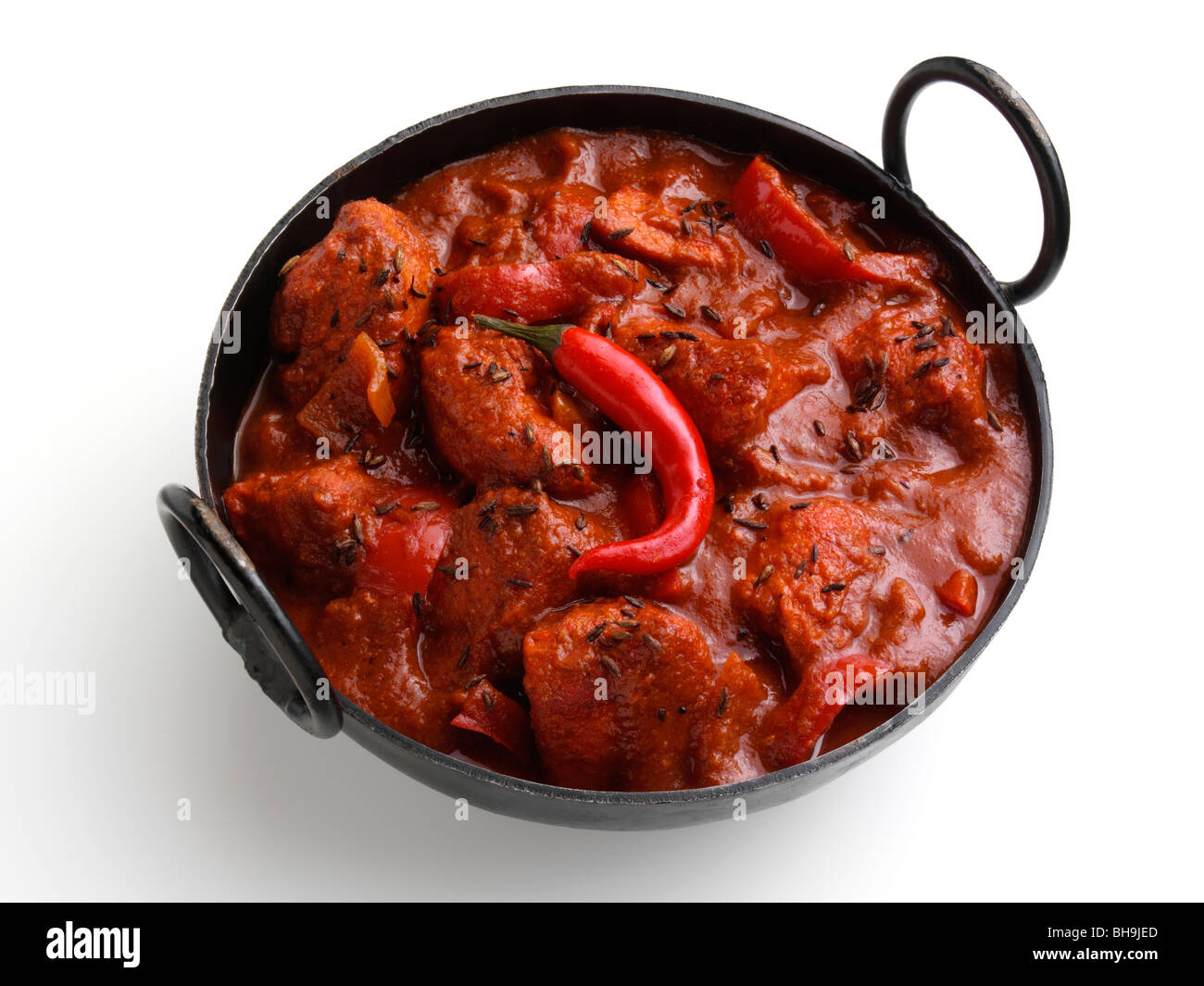 Chicken vindaloo Indian hot curry Stock Photo - Alamy